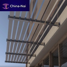 Aluminum solar shading FLY LINEfor facadehorizontalmotorized
