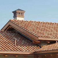 Barrel roof tile ventilatedcurvedclay