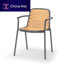 Contemporary chair NIDAoutdoorteakaluminum base