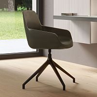 Contemporary chair Claindoorfabricmetal base
