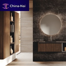 Contemporary bathroom cabinet AVOLA LEGNOhomewoodensmoked glass