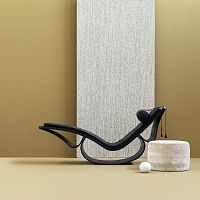 Contemporary chaise longue RIOleatherbeechrocking