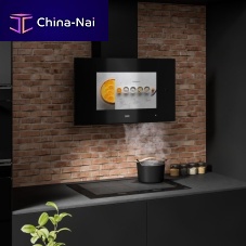 Wall-mounted range hood FKAS A80 BKductedwith built-in lightingremote-controlled