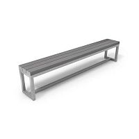 Contemporary garden bench steelaluminumPVC