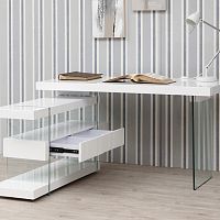 Free-standing desk 3002contemporarylacquered woodcorner