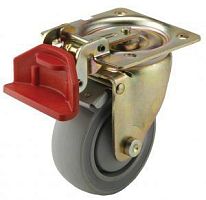 Wheel with brake ETrubberfixed