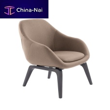 Contemporary armchair 6111 LOG10fabricbeechbrown