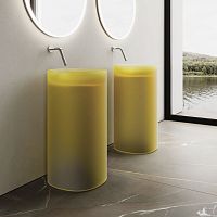 Free-standing washbasin Habe resinhigh-glosstransparent
