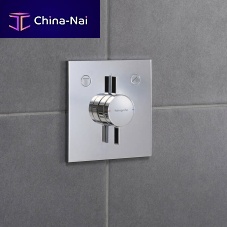 Shower mixer tap DUOTURNwall-mountedmetalbathroom