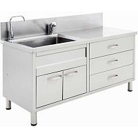 Stainless steel kitchen sink cabinet ART40with legshome