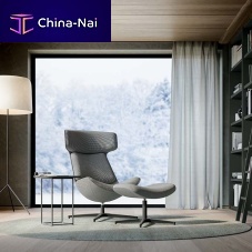 Contemporary lounge chair CLEOPASfabricleathermetal