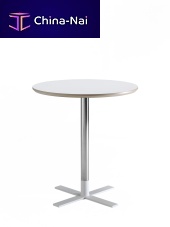 Contemporary pedestal table UNITmetaloakbeech