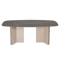 Contemporary table Ruby glassmarblemetal base