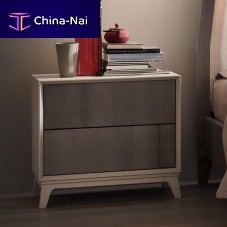 Contemporary bedside table CURCUMAlacquered woodashmetal base
