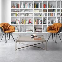 Contemporary coffee table JOIN ceramicmetal baserectangular