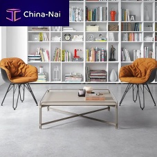 Contemporary coffee table JOIN ceramicmetal baserectangular