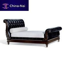 Double bed CLIVEDONChesterfieldupholsteredwith headboard