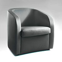 Contemporary armchair CL 130leatherfabricgray