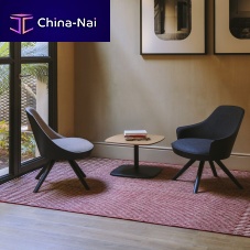 Contemporary lounge chair KAIAK SPINfabricmolded plywoodoak