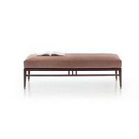 Contemporary upholstered bench Orientalfabricleatherash base