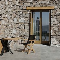 Contemporary chair XQIoutdoorBatyline®teak base