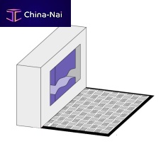 Pressure-sensitive safety mat STM seriesribbedEPDMaluminum