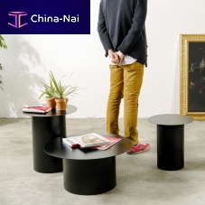 Contemporary coffee table CHIODO 4, CHIODO 5 & CHIODO 6ironroundwith storage compartment