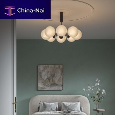 Contemporary chandelier PLANETS 08brass8 lightwith globes