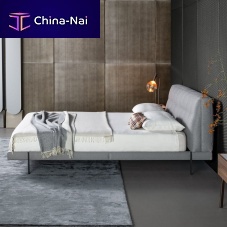 Double bed Jamescontemporarywith upholstered headboardupholstered
