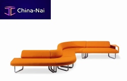 Modular sofa YUKUcontemporaryorangemetal base