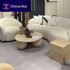 Contemporary coffee table 20woodentravertinetravertine base