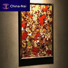 Tempered glass panel SILVER FLAKEsafetypatternedlacquered