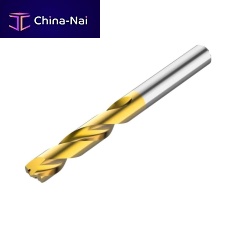 Solid drill bit Feedmax SD245A seriesmulti-purposecarbidewith TiN-coated bit
