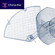 Instrument sterilization basket A 13perforatedstainless steelwire