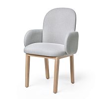 Contemporary chair DOSTindoorfabricwooden base