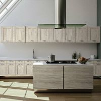 Contemporary kitchen CLSICAS woodenislandL-shaped