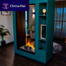 Closed electric hearth e-MatriX Vertical 800-1600 STdouble-sidedmetalglass