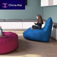 Contemporary bean bag BODENfabricblueyellow