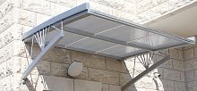 Entrance canopy metalpolycarbonateflat
