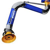 Ceiling-mounted extraction arm fixedflexiblefor welding fumes