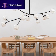 Contemporary chandelier 38V Seriesblown glassstainless steel5 light