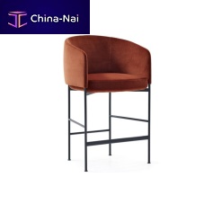Contemporary bar chair BONNETindoorfabricleather
