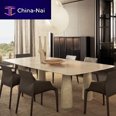 Contemporary table MONOLITH elmmarbletravertine