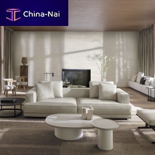Contemporary sofa AUGUSTOfabricgraybrown