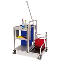 Cleaning trolley AQUAcommercialanodized aluminumplastic