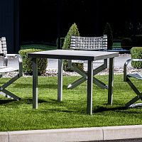 Contemporary table ESSTISCHaluminumleatheraluminum base