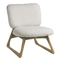 Contemporary fireside chair LINAfabricwoodenhandmade
