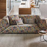 Upholstery fabric NIGHT FLOWERfloral patternlinenoutdoor