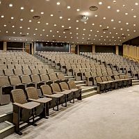 Contemporary auditorium seating CONCERTOfabricwoodenplastic