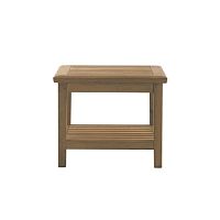 Contemporary side table DUXFORDteakwooden basesquare